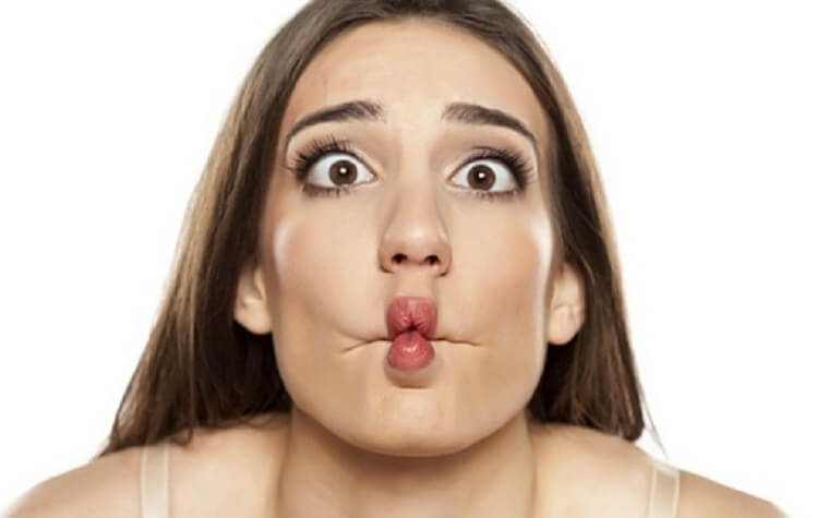 Fish Face: It helps tone and stretches cheek muscles while reducing flabbiness.