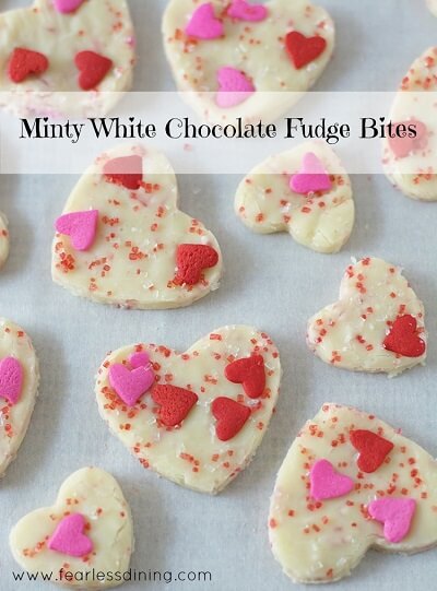 Minty White Chocolate Fudge Bites