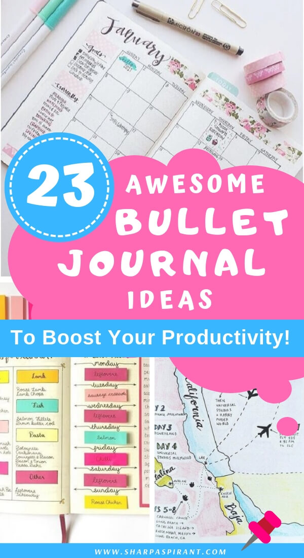 Do you want to start a bullet journal? Check out these 23 Awesome Bullet Journal Ideas to Get You Motivated! bullet journal, bullet journal ideas, bullet journal layout, bullet journal inspiration #bulletjournal #bulletjournalideas #journalideas