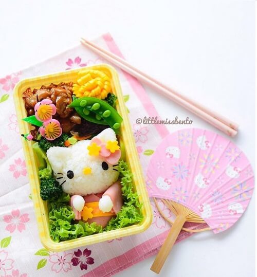Say hello to the cutest! No, I don't want to ruin this. #foodart #hellokitty