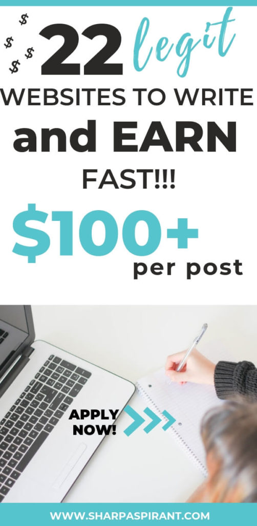 Want to get paid to write articles from home? Check out this list of 22 BEST SITES that will pay you to write – even if you have NO WRITING EXPERIENCE! #workfromhome #makemoney #makemoneyfromhome #makemoneyonline #onlinejobsfromhome #onlinejobs
