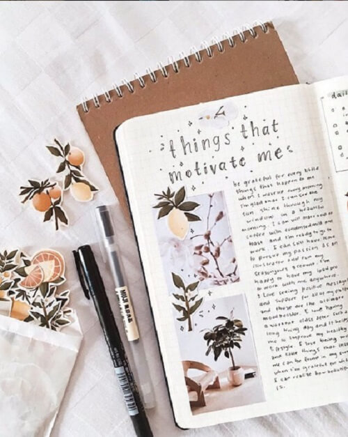 Things that Motivate You: Gorgeous Bullet Journal Spread You'll Want to Copy. bullet journal, bullet journal ideas, bullet journal layout, bullet journal inspiration #bulletjournal #bulletjournalideas #journalideas #BuJo #BuJoInspo