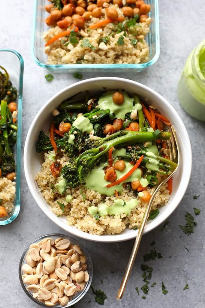 Meal-Prep Vegetarian Kung Pao Quinoa Bowls + 5 more bowl recipes These healthy Vegan Meal Prep Ideas are perfect for breakfast, lunch or dinner, easy to cook and delicious to eat! #Meals #MealPrep #HealthyMealPrep #HealthyRecipes #veganrecipes