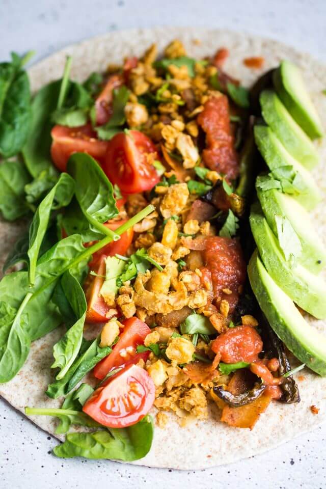 The Ultimate Vegan Breakfast Burrito. These healthy Vegan Meal Prep Ideas are perfect for breakfast, lunch or dinner, easy to cook and delicious to eat! #Meals #MealPrep #HealthyMealPrep #HealthyRecipes #veganrecipes