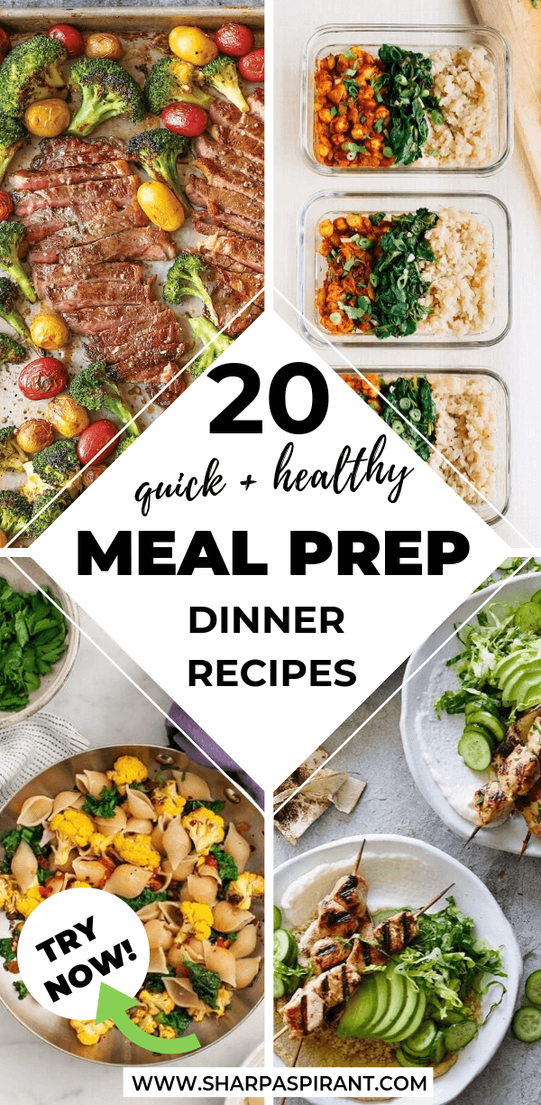 Easy, quick, and healthy make ahead dinners! Here are 20 delicious dinner recipes to add to your meal plan. Enjoy!