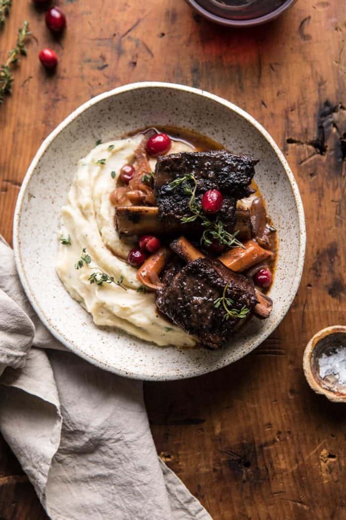 Red Wine Cranberry Braised Short Ribs Half Baked Harvest. Easy, simple, and flavorful Christmas lunch ideas for your families! They're also the perfect meal prep recipes so you can save time during this busy season! Christmas recipes #holidays #recipe #healthymeals. make ahead