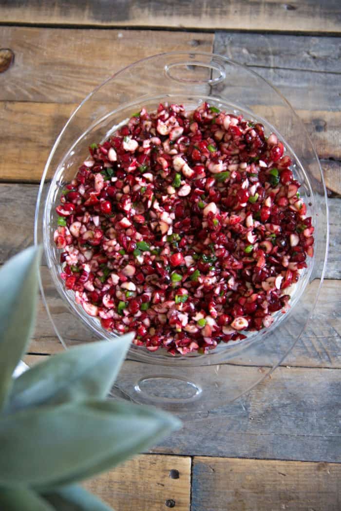 Cranberry Jalapeno Dip for the Holidays via Sparrows and Lily. Easy, simple, and flavorful Christmas lunch ideas for your families! They're also the perfect meal prep recipes so you can save time during this busy season! Christmas recipes #holidays #recipe #healthymeals. make ahead