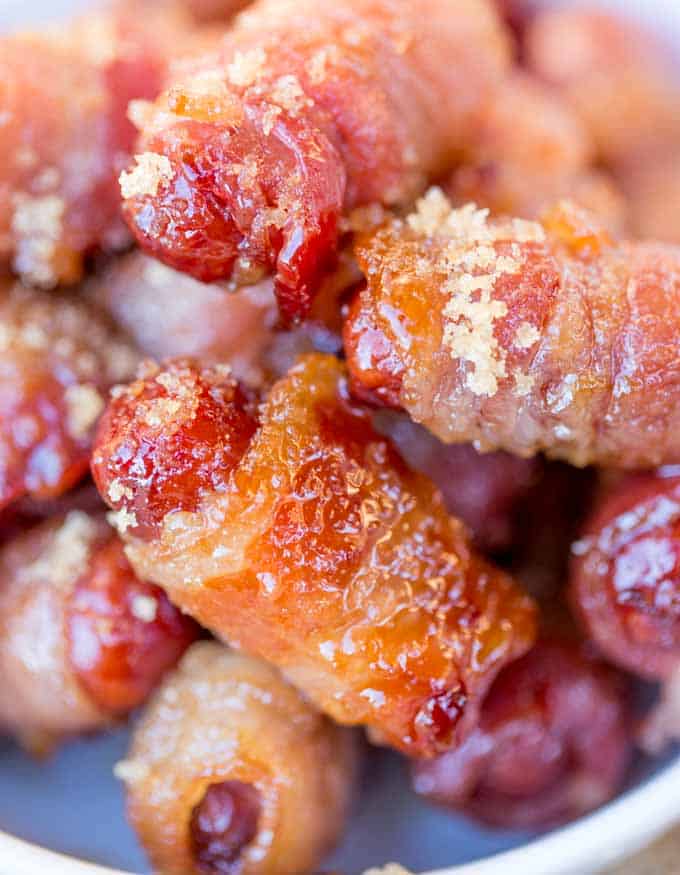 Bacon Brown Sugar Smokies are the quintessential party food that everyone fights over even though they’re so easy to make!