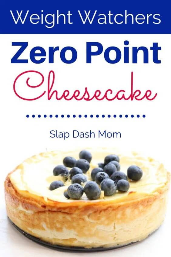 Weight Watchers Desserts -  Zero Point Cheesecake get the full recipe on Slap Dash Mom. 50 Quick & Easy Weight Watchers Desserts With SmartPoints. Looking for yummy Weight Watchers desserts with points or freestyle points?These tasty freestyle weight watchers desserts include everything from Cheesecake to chocolate cake to pancakes with cool whip and everything in between! #weightwatchers #weightwatchersdesserts #weightwatchersrecipes #weightwatchersdessertsfreestyle #easy #healthy #smartpoints #wwdesserts #freestyle #desserts #healthydesserts