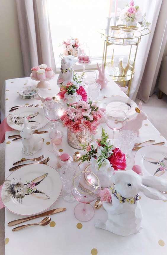 Pink Easter Table Decor