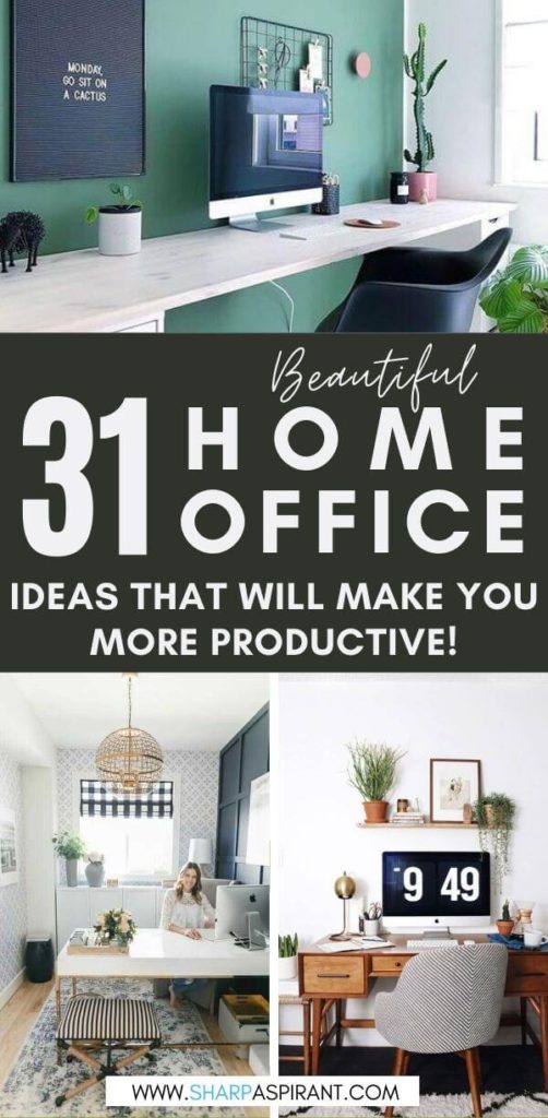31 Creative Home Office Ideas That'll Inspire You! - SHARP ASPIRANT