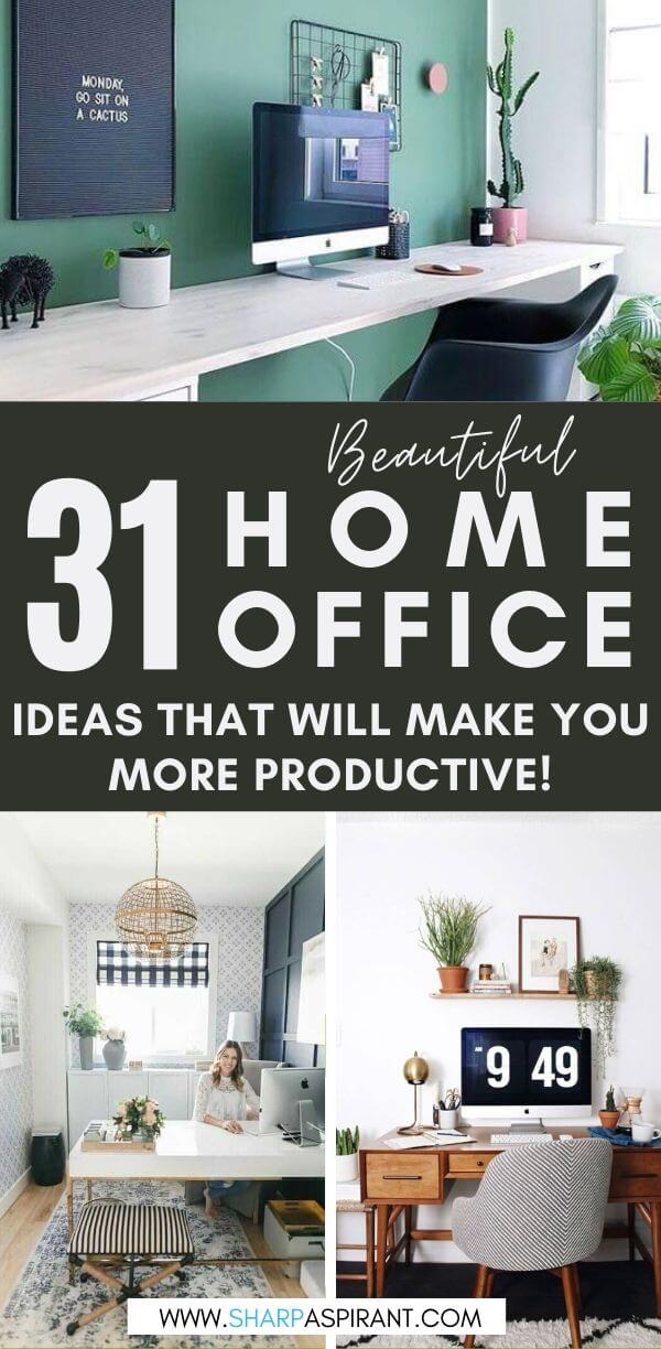 31 Creative Home Office Ideas That'll Inspire You! - Sharp Aspirant