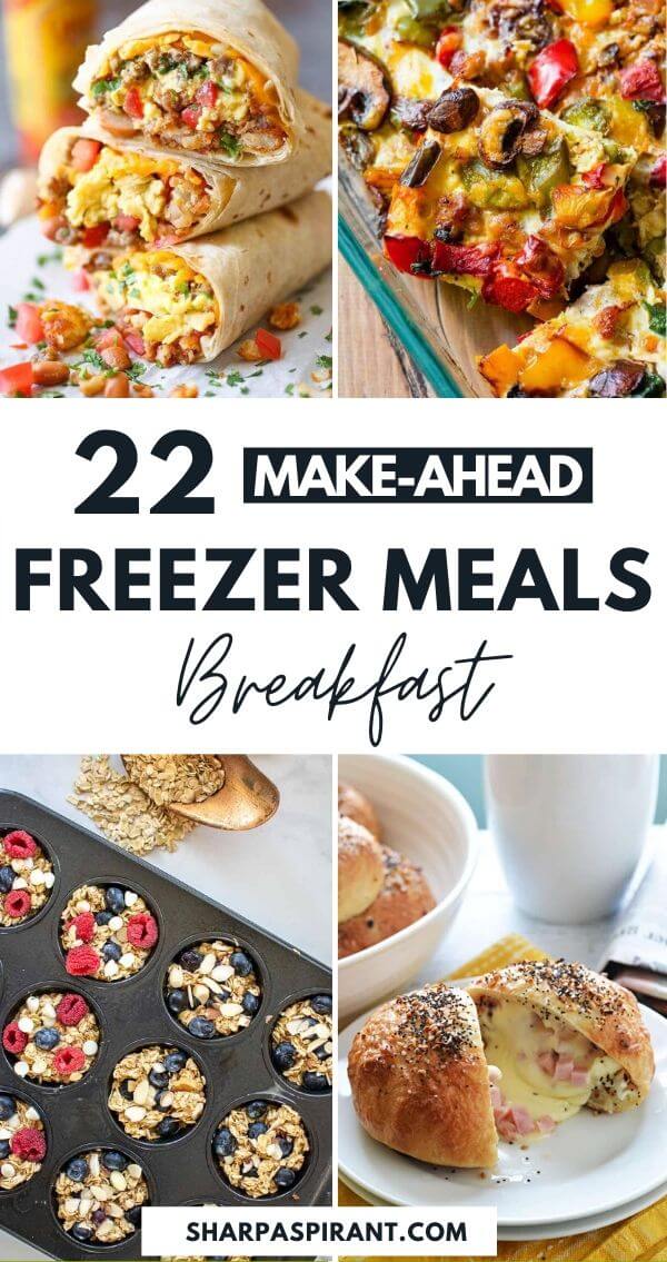These healthy breakfast freezer meals are easy, delicious, and perfect for your busy mornings! From sandwiches to casserole to sweets, we have something for you here! make ahead meals, Breakfast Meal Prep, Breakfast Meal Prep Ideas, #easyfreezermeals #freezermeals #healthyfreezermeals #sharpaspirant