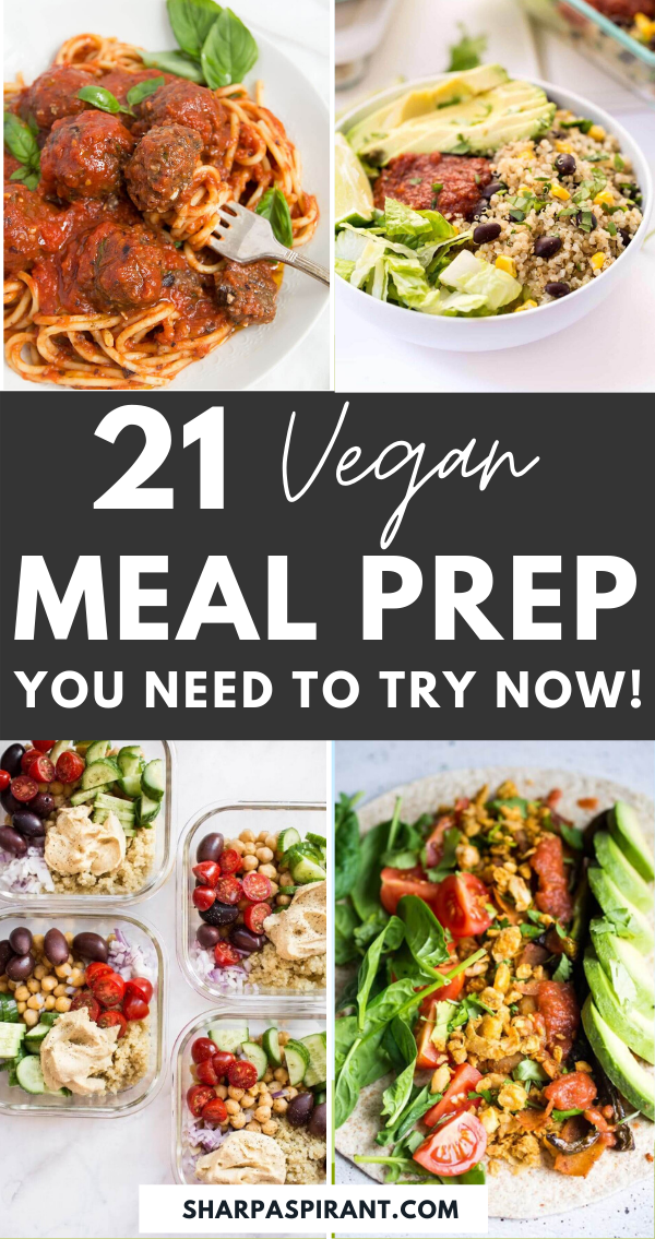 These healthy Vegan Meal Prep Ideas are perfect for breakfast, lunch or dinner, easy to cook and delicious to eat! #Meals #MealPrep #HealthyMealPrep #HealthyRecipes #veganrecipes