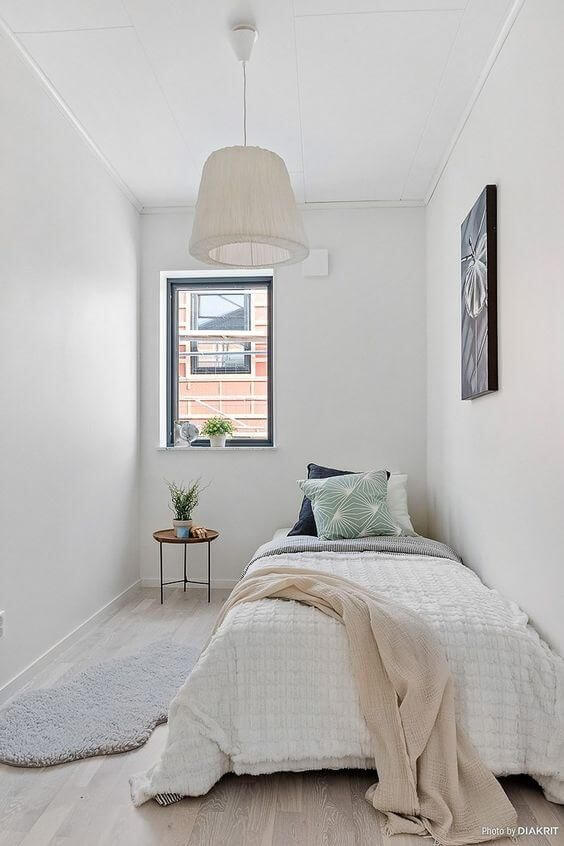 Make your sleeping space as comfy and peaceful as it can be with these amazing bedroom ideas for small spaces! Find bedroom design ideas for teens girls or teens boys, women, men or couples, and more! minimalist bedroom designs | Scandinavian | Contemporary | Modern