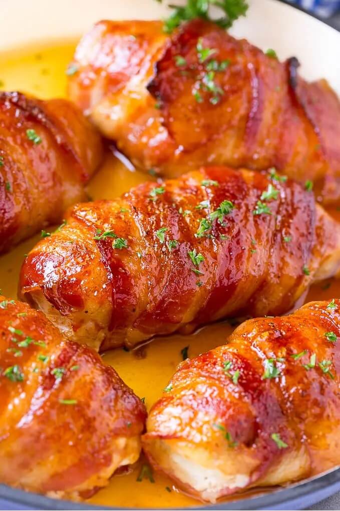 Bacon-Wrapped Chicken Get The Full Recipe On Dinner at the Zoo.