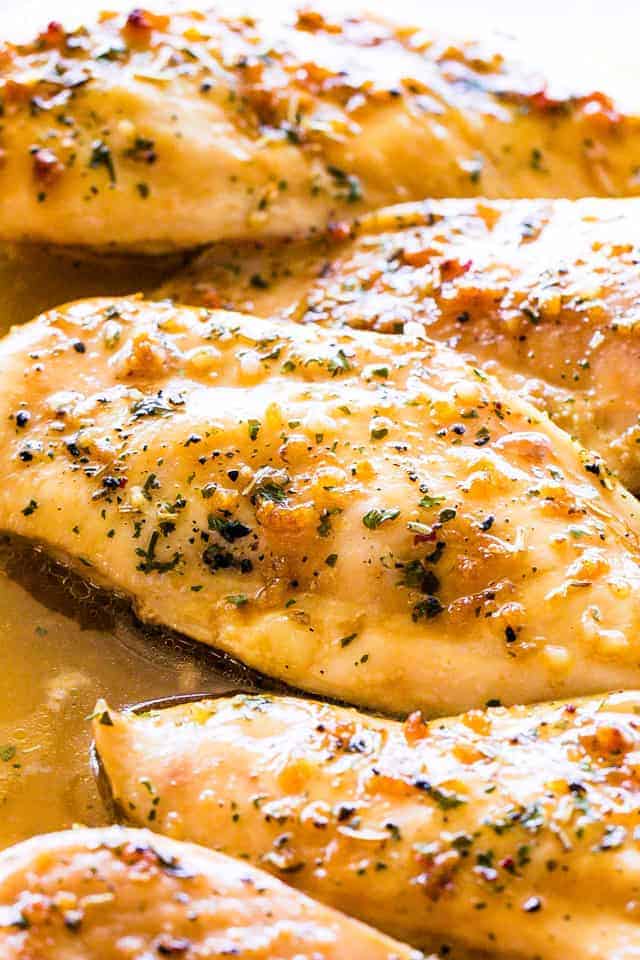 Garlic Brown Sugar Baked Chicken Breasts Get The Full Recipe On Diethood. These 45+ mouth-watering healthy chicken breast recipes are all you need to start your week right! Easy, simple, perfect for lunch and dinner! Find oven-baked/ grilled/ slow cooker chicken breast recipes for kids to love!