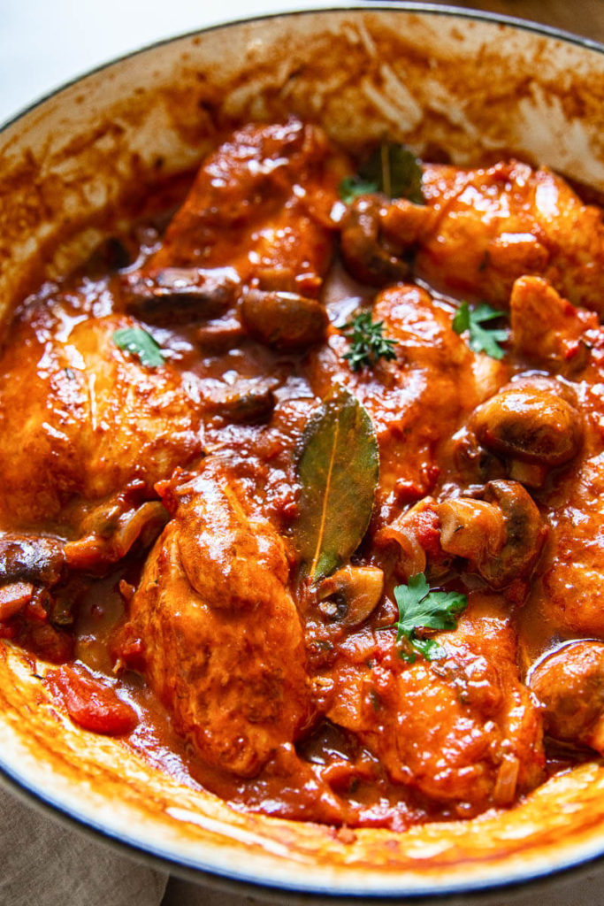This recipe for this Chicken Chasseur is a less-known French classic made quicker and healthier!