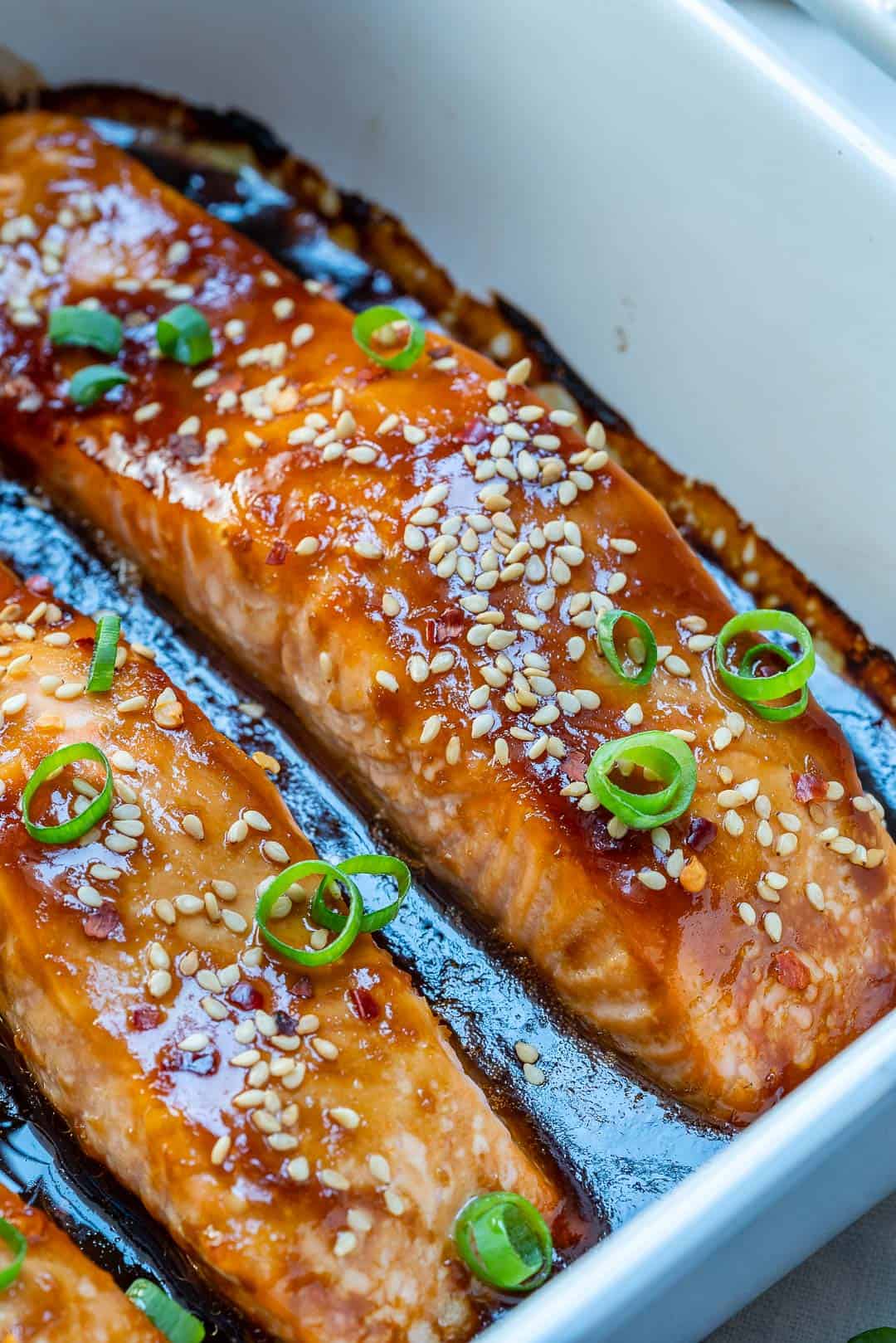 Baked Teriyaki Salmon  via Healthy Fitness Meals. Healthy, easy, and incredibly delicious salmon recipes you'll want to eat over and over again for breakfast,  lunch, or dinner! Find baked salmon, grilled salmon, smoked, pan-seared, and more!