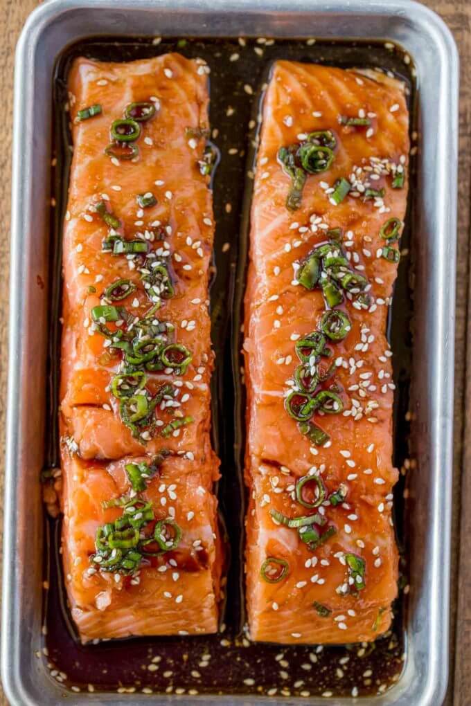 a healthful and flavorful dish made with honey, soy, ginger, and scallions that can be broiled in your oven in under ten minutes!