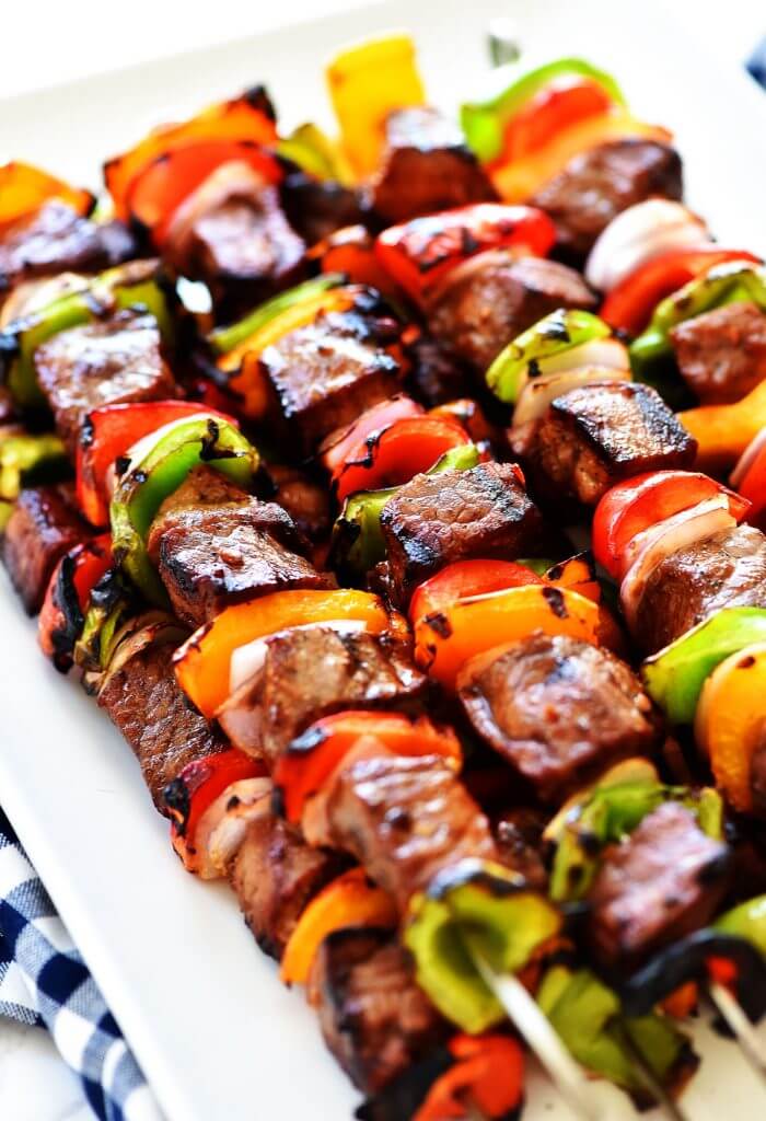 Grilled Steak Kebabs via Life in the Lofthouse. Level up your summer fun with some of the best BBQ and grilling recipes of all time! If you're looking for some easy + healthy BBQ recipes, grilled chicken or meat for a crowd, we've got you covered. Check out our over 30 summer BBQ recipes for you to try!