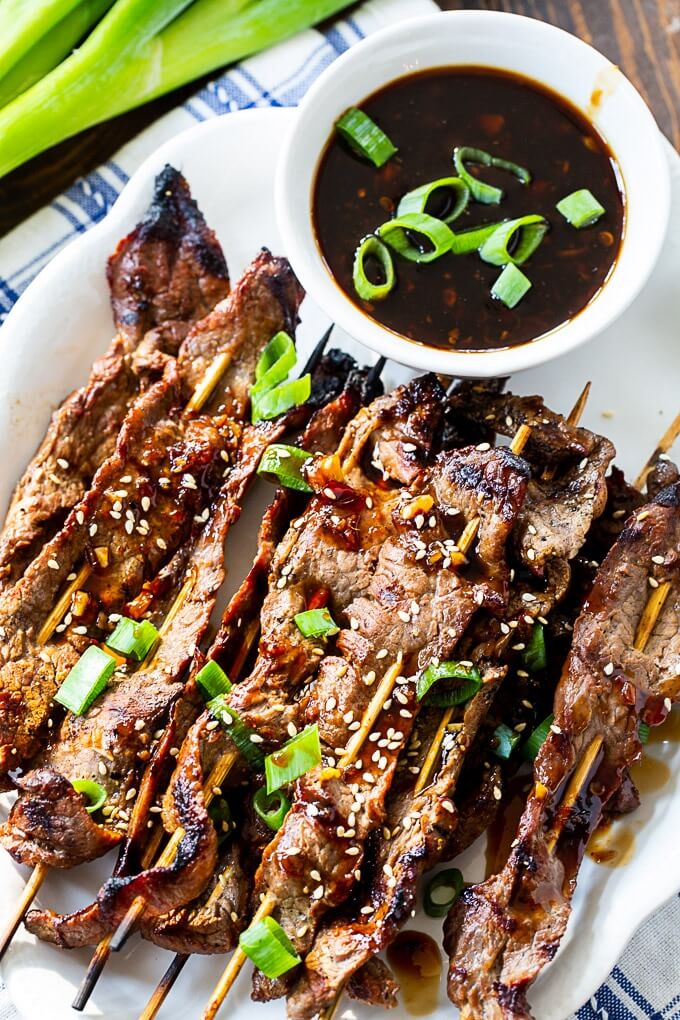 Marinated Steak Skewers with Korean BBQ Sauce via Spicy Southern Kitchen. Level up your summer fun with some of the best BBQ and grilling recipes of all time! If you're looking for some easy + healthy BBQ recipes, grilled chicken or meat for a crowd, we've got you covered. Check out our over 30 summer BBQ recipes for you to try!