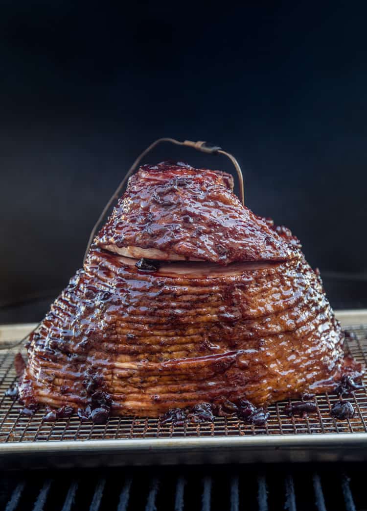 This Cherry Bourbon Glaze takes a Smoked Ham to the next level giving it that extra wow factor!
