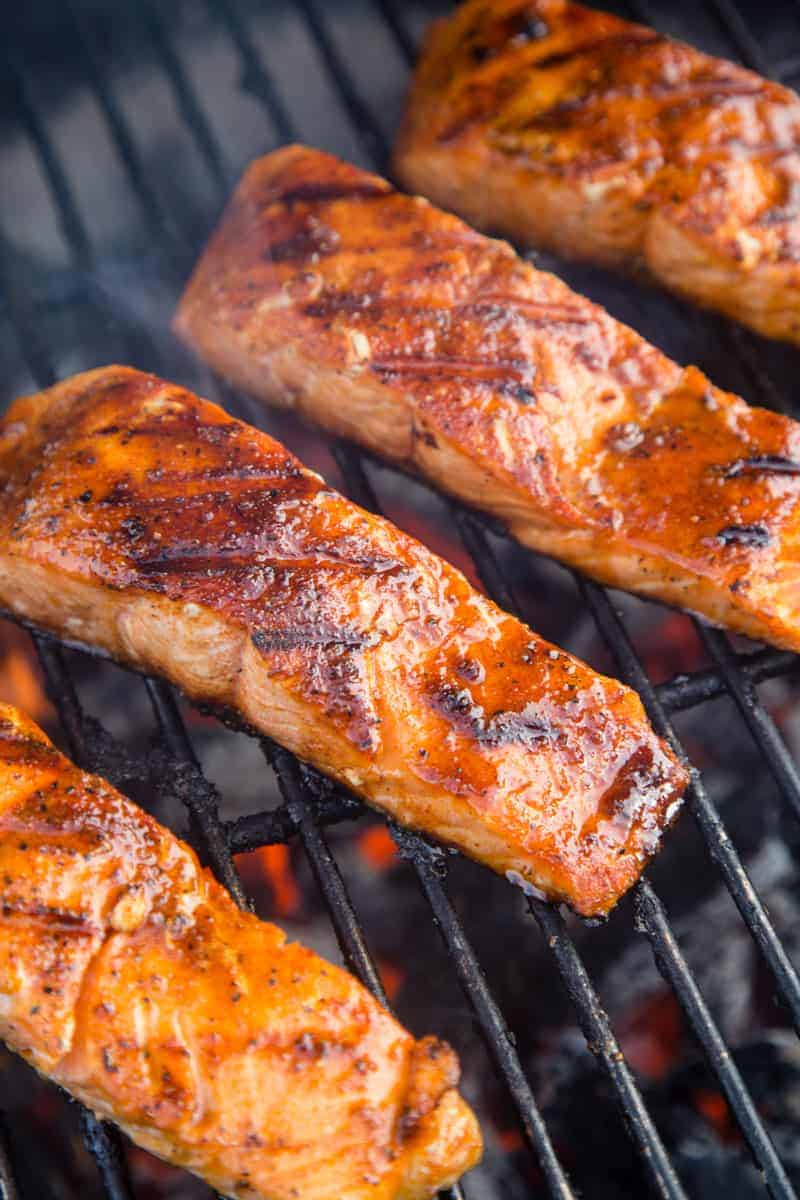 Grilled Salmon with a Sweet Glaze