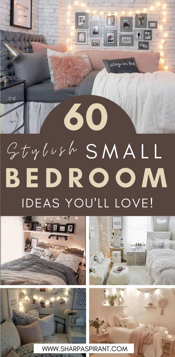 Make your sleeping space as comfy and peaceful as it can be with these amazing bedroom ideas for small spaces! Find bedroom design ideas for teens girls or teens boys, women, men or couples, and more! minimalist bedroom designs | Scandinavian | Contemporary | Modern | bedroom decor | bedroom design | bedroom inspirations
