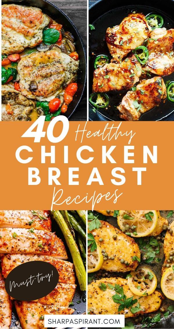 These healthy chicken breast recipes are all you need to start your week right! Easy, simple, and perfect for lunch and dinner! Find oven-baked/ grilled/ slow cooker chicken breast recipes for kids to love!