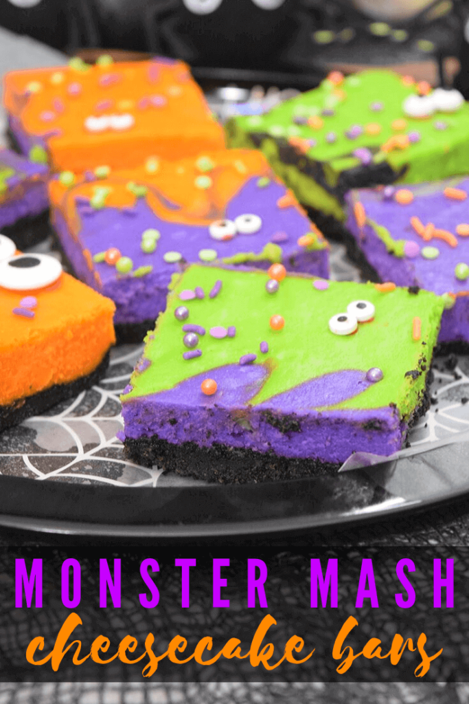 Monster Mash Cheesecake Bars