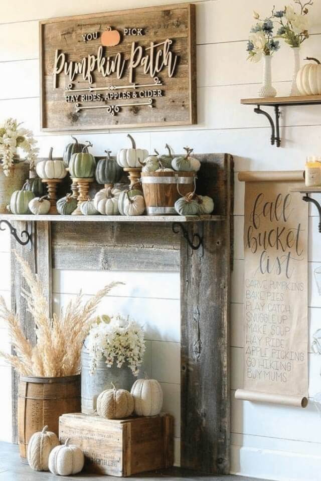 Beautiful and cozy fall decor ideas for the home to warm you up this autumn! Find some great ideas for the living room, front porch, dining room, and more! fall decorations diy | fall decor mantle | fall decor outdoor | fall decor 2020 trends | Image Via Image Via I Dream of Homemaking