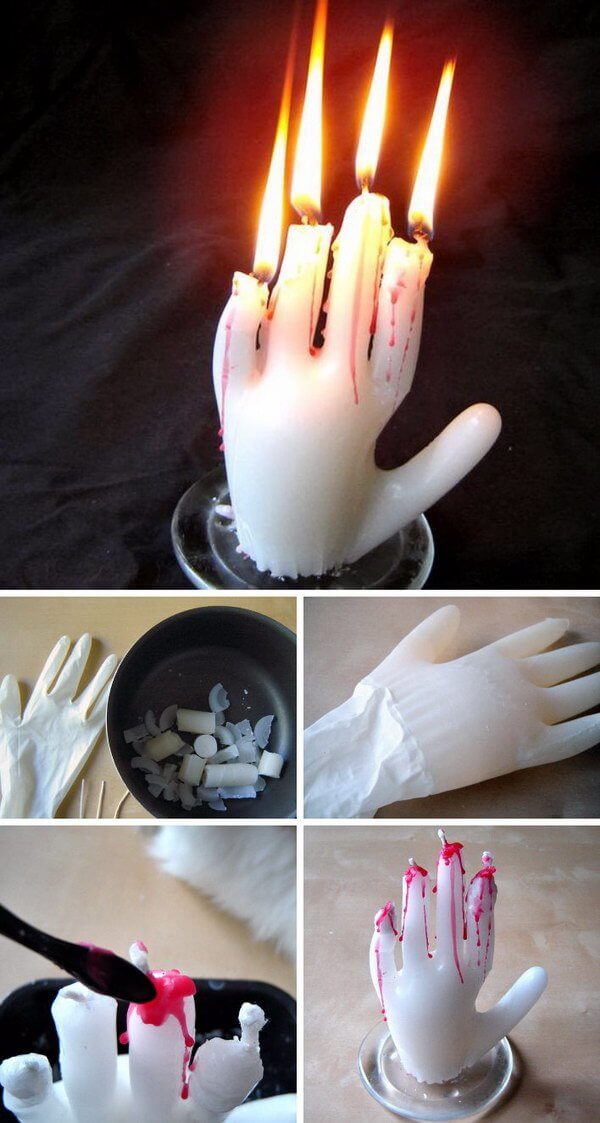 Burning Hand Candles