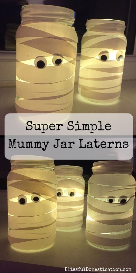 Mummy Jam Jar Lanterns