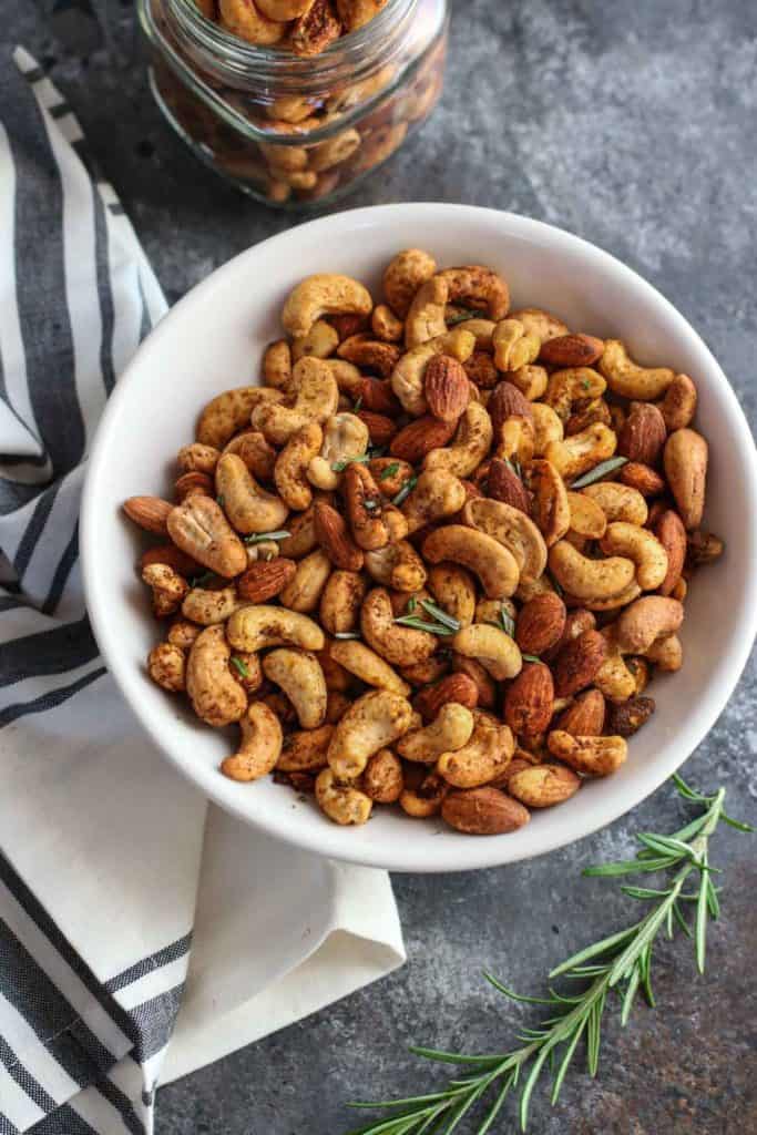 Chili and Rosemary Roasted Nuts