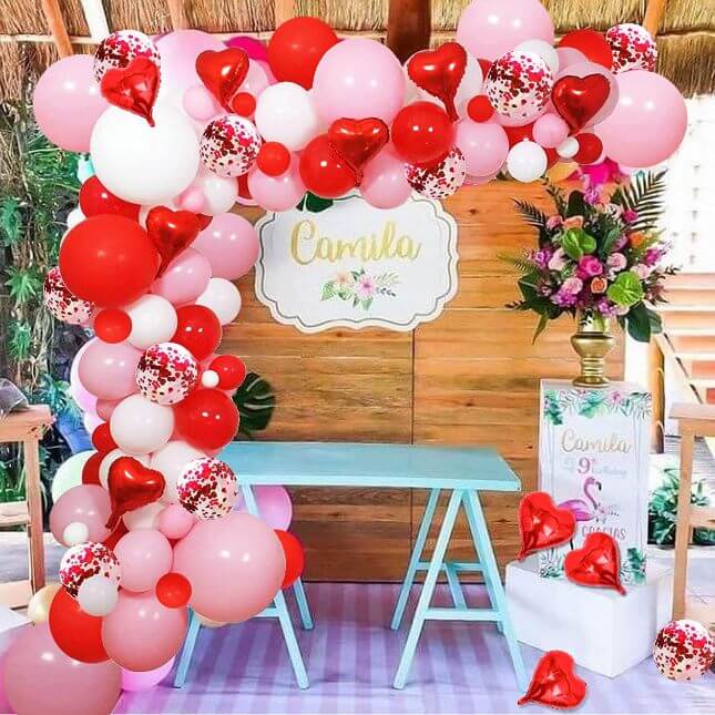 115 Pack Valentines Day Balloon Arch