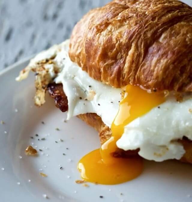 Bacon and Egg Croissant Sandwich