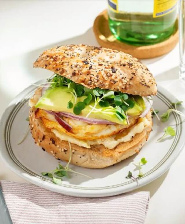 With just a few ingredients, you can make this delicious bagel sandwich in minutes.