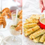 New Year's Eve appetizers. Looking for easy party appetizers, finger foods, and canapes for a crowd? These make ahead New Year's Eve appetizers are also perfect for for birthdays and other holiday parties. You can find party appetizers: garlic cheese bread, dips, cold appetizers and cheap snacks if you're on a budget. #partyappetizers #fingerfood #canapes #newyearseve #appetizers