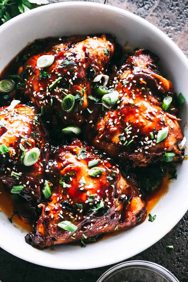 Instant Pot Honey Garlic Chicken Thighs Recipe - easy, purely satisfying, and a time-saver that you can have for lunch or dinner this weekend!
