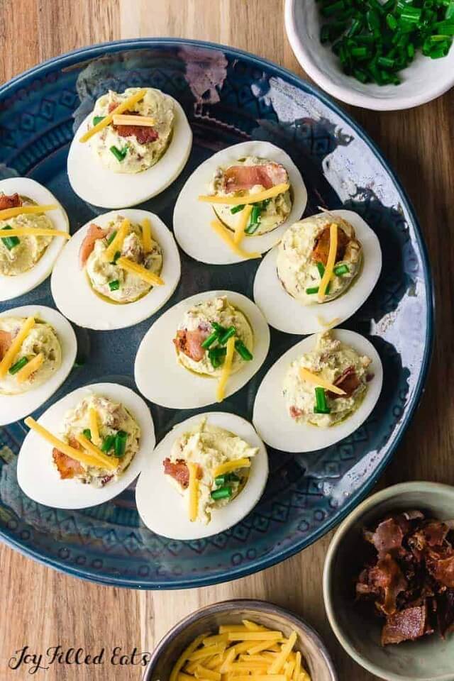 If you're looking for a low-carb appetizer to bring to a holiday party or a quick lunch recipe, these deviled eggs are the way to go.