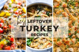 Wondering what to do with leftover turkey? Our top 12 Easy Leftover Turkey Recipes will help you with that! Find leftover turkey casserole, pasta, soups, turkey pot pie, and more here!