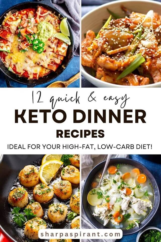 Looking for quick and easy keto dinner recipes tonight? Here are our top 12 favorites that are ideal for your high-fat, low-carb diet!