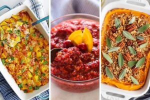 The best Thanksgiving side dishes recipes are here! These 12 sides, which range from sweet potato casserole to fresh cranberry relish, will make your visitors pleased and satisfied.