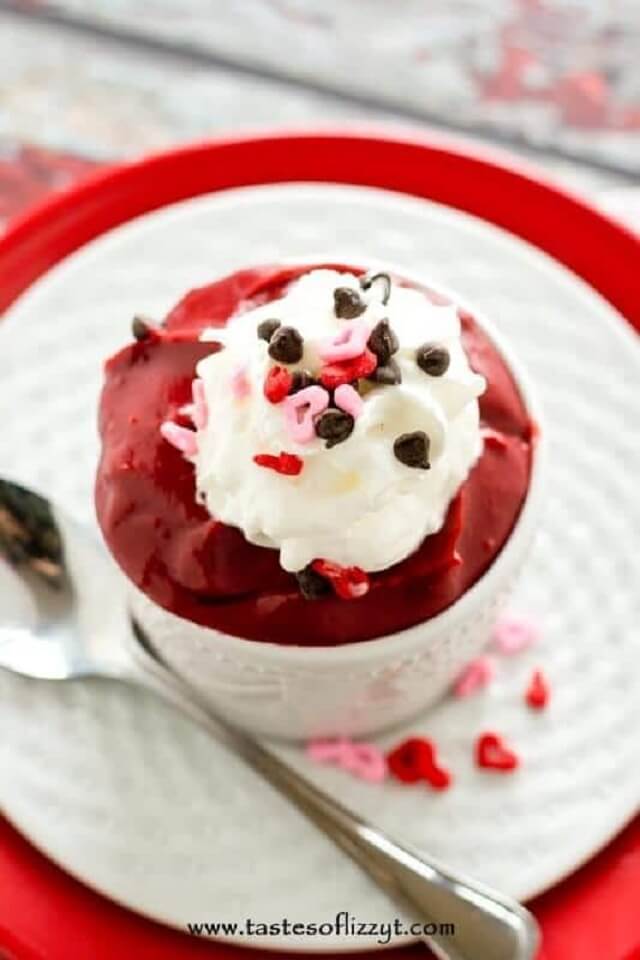 Homemade Red Velvet Pudding