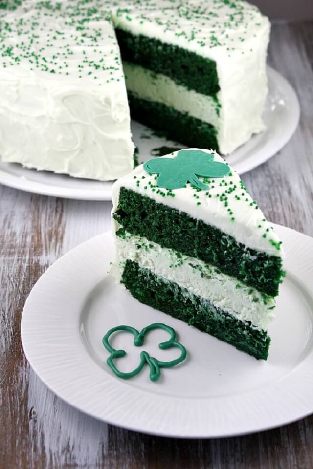 Green Velvet Cheesecake Cake