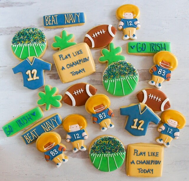 These are for the Notre Dame-Navy game, which is a fantastic tradition.