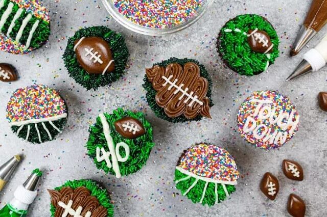 Football Cupcakes