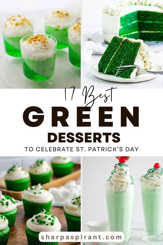 This list of green desserts recipes for St Patrick's Day will offer the ideal finishing touch to any green-themed St. Paddy's Day parties! Check them out!