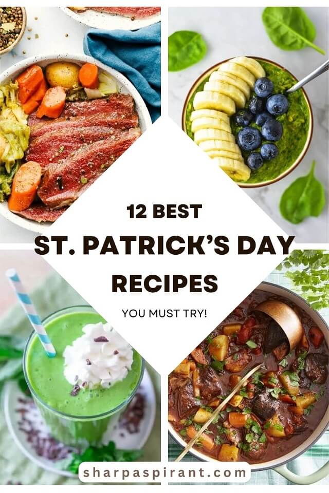 Celebrate St Patrick’s day with this list of 12 hearty, filling Irish-inspired recipes. Find classic Irish breakfast, guinness beef stew, traditional corned beef & cabbage, and more!